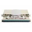 Equip 24-Port Fiber Optic Splice Box, SC Duplex, OM3, 1U, Equipped, Grey