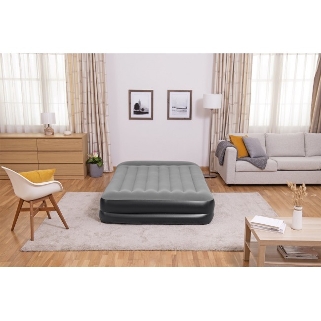 Bestway Tritech Air Mattress Queen with Built-in AC Pump and Antimicrobial Coating 2.03 m x 1.52 m x 46 cm Bestway Tritech Air Mattress Queen with Built-in AC Pump and Antimicrobial Coating 2.03 m x 1.52 m x 46 cm