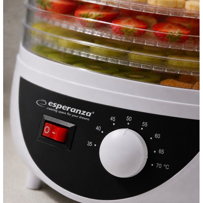 Esperanza EKD002 food dehydrator Black,Transparent,White 250 W