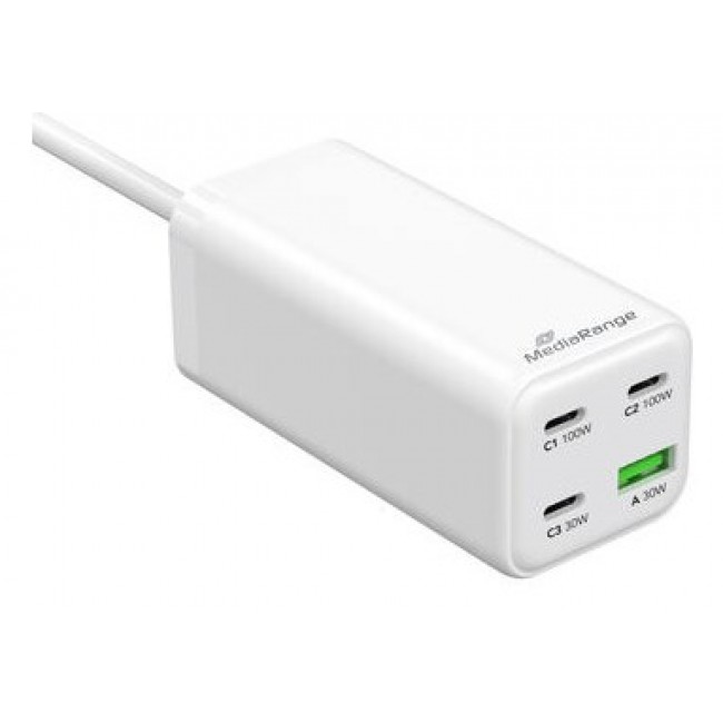 MediaRange MRMA124 mobile device charger Laptop, Smartphone, Tablet White AC Fast charging Indoor