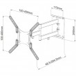 Techly 23-55 Universal LCD TV Wall Mount Bracket Black Techly 23-55 Universal LCD TV Wall Mount Bracket Black