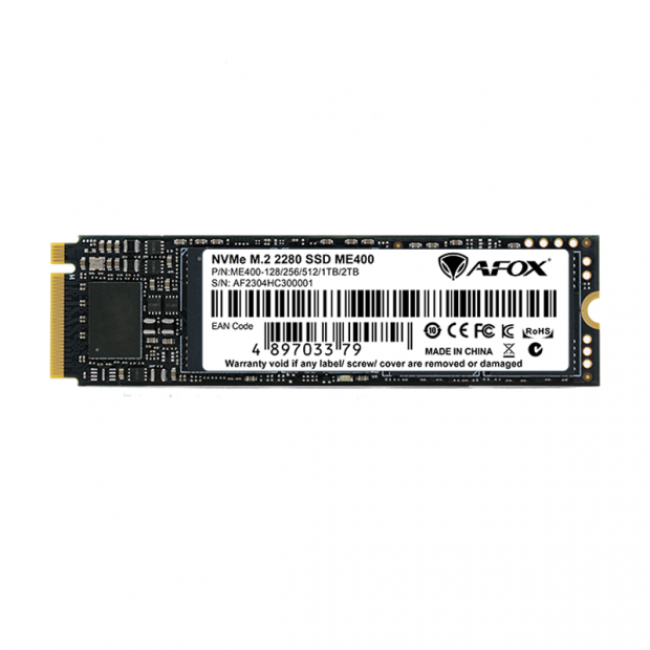 AFOX ME400 2.05 TB M.2 PCI Express 4.0 NVMe 3D NAND AFOX ME400 2.05 TB M.2 PCI Express 4.0 NVMe 3D NAND