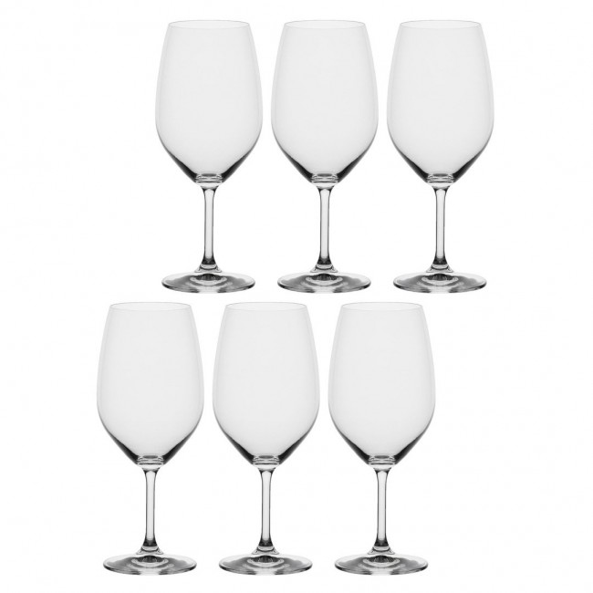 LA PORCELLANA BIANCA NOVELLO Set of 6 Bordeaux Wine Glasses 620 ml LA PORCELLANA BIANCA NOVELLO Set of 6 Bordeaux Wine Glasses 620 ml