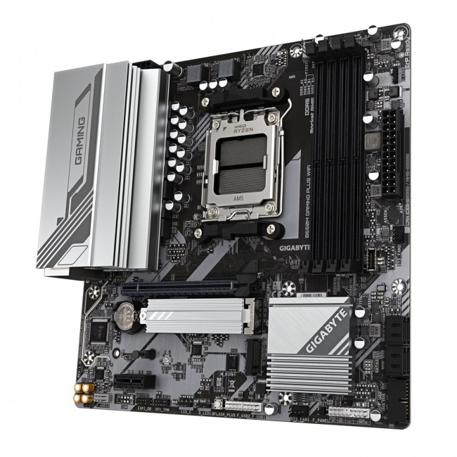 GIGABYTE B650M GAMING PLUS WIFI Motherboard - AMD Ryzen 9000 CPUs, 5+2+2 Phases VRM, up to 8000MHz DDR5, 2xPCIe 4.0 M.2, 2.5GbE LAN, WIFI 6E, USB 3.2 Gen 1