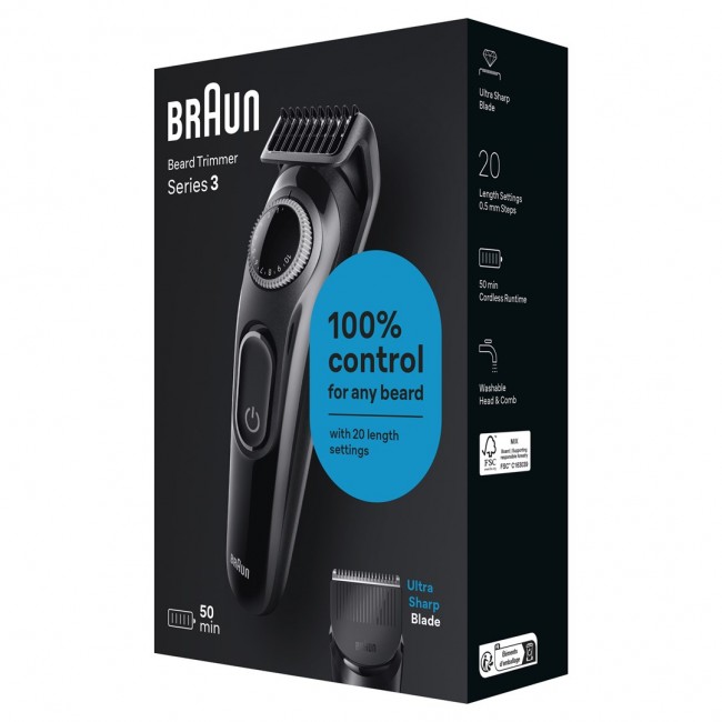 Braun BeardTrimmer 3 Beard Trm 3 BT3400 Braun BeardTrimmer 3 Beard Trm 3 BT3400