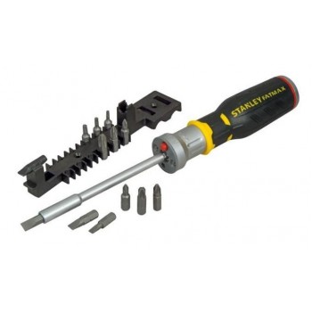 LED ratchet screwdriver with 12 bits