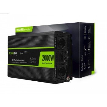 Green Cell INV11 power adapter/inverter Auto 2000 W Black