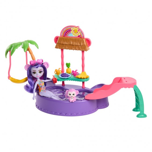 PROMO Enchantimals Tropical Swimming Pool Set + HTW73 MATTEL Monkey Doll PROMO Enchantimals Tropical Swimming Pool Set + HTW73 MATTEL Monkey Doll