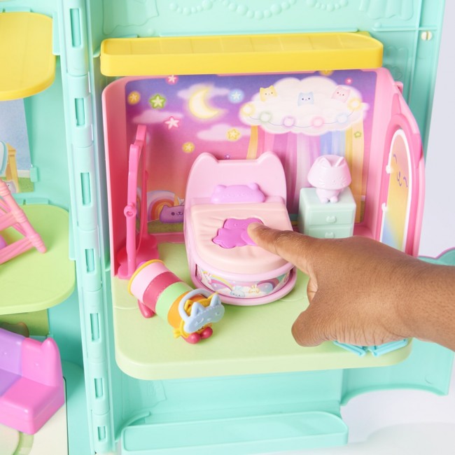 Gabby's Dollhouse , Sweet Dreams Bedroom with Pillow Cat Figure and 3 Accessories, 3 Furniture and 2 Deliveries, Kids Toys for Ages 3 and up
