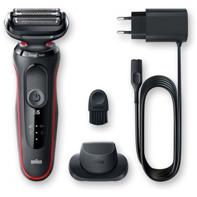 Braun | Shaver | 51-R1200s | Operating time (max) 50 min | Wet & Dry | Black/Red Braun | Shaver | 51-R1200s | Operating time (max) 50 min | Wet & Dry | Black/Red