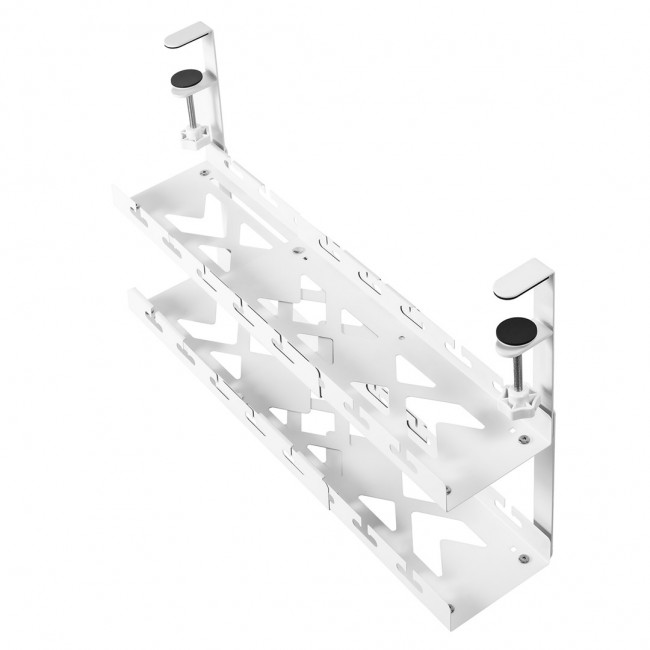 Maclean under-desk cable organizer, max. load 5kg, max. 728mm, 2 levels, white, MC-102 W Maclean under-desk cable organizer, max. load 5kg, max. 728mm, 2 levels, white, MC-102 W