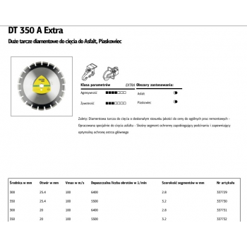 K.DIAL DIAM. SEG.350x3,2x25,4 ASPHALT DT350A