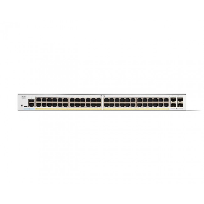Cisco Catalyst 1300-48P-4X Managed Switch, 48 Port GE, PoE, 4x10GE SFP+, Limited Lifetime Protection (C1300-48P-4X)
