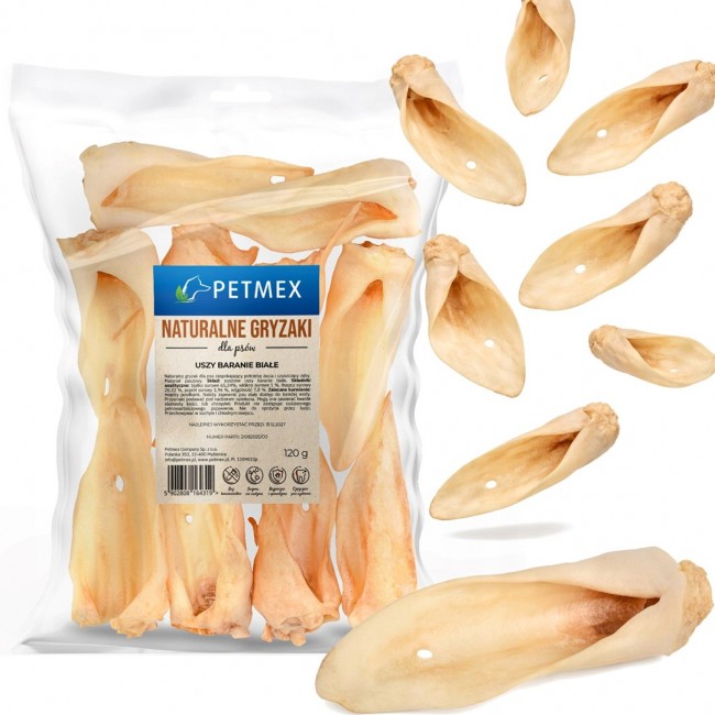 PETMEX White sheep ear Mono dog treat 10 pcs. PETMEX White sheep ear Mono dog treat 10 pcs.