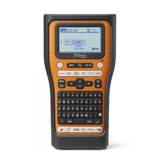 Brother PT-E560BTVP label printer Thermal transfer 180 x 180 DPI 20 mm/sec Wired & Wireless HSE/TZe Bluetooth QWERTZ Brother PT-E560BTVP label printer Thermal transfer 180 x 180 DPI 20 mm/sec Wired & Wireless HSE/TZe Bluetooth QWERTZ