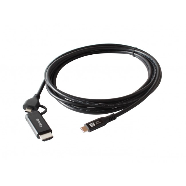 Equip 2 in 1 USB-C to C + HDMI Cable, 3.0m, PD100W, 4K/60Hz, 20Gbps