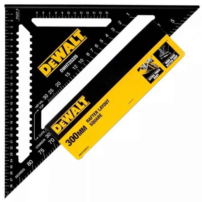 DeWALT DWHT25228-0 ruler 300 mm Aluminium Black, Yellow