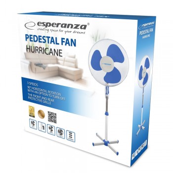 Esperanza EHF001WB, 16 '' standing fan, White/Blue