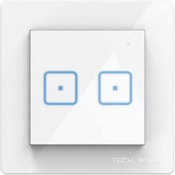 Wired double pole switch, black FS-02M Tech Controllers