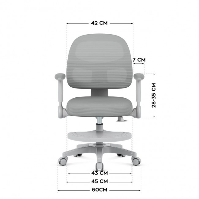 Junior 5.0 Grey swivel chair