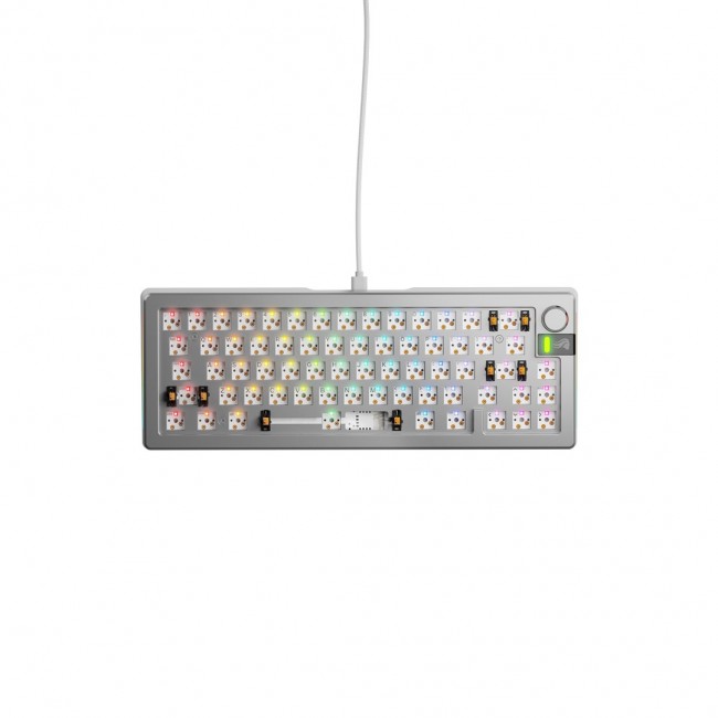 Glorious Gaming GMMK 3 PRO 65% Barebones Wired Silver - US Glorious Gaming GMMK 3 PRO 65% Barebones Wired Silver - US