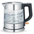 Severin WK 3468 electric kettle 1 L 2200 W Black, Stainless steel, Transparent