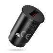 Car charger 1 X USB QC3.0 18W black + cable USB-C 1m