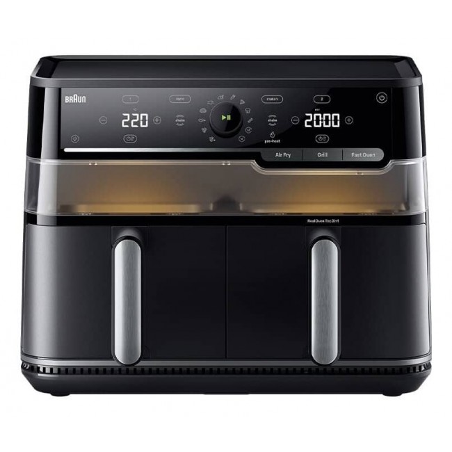 Braun TwinCook 5 Double 10 L Stand-alone 2800 W Hot air fryer Black Braun TwinCook 5 Double 10 L Stand-alone 2800 W Hot air fryer Black