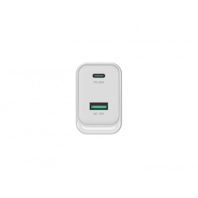Conceptronic ALTHEA20W45 2-Port 45W GaN USB PD Charger, USB-C x 1, USB-A x 1, QC 3.0, PPS, PD 3.0
