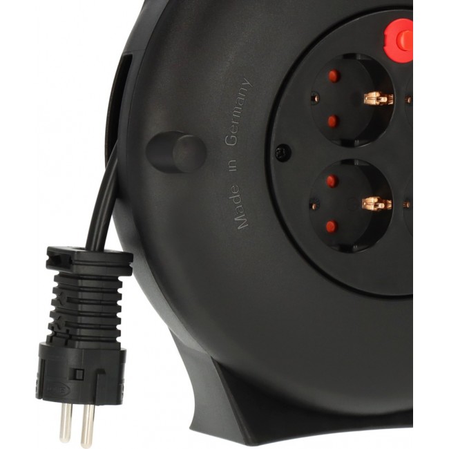Brennenstuhl 1093900 power extension 10 m 4 AC outlet(s) Indoor Black