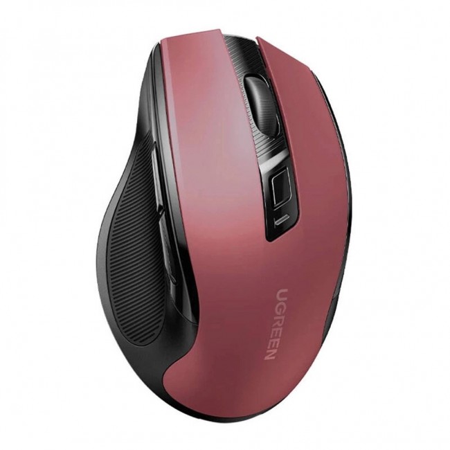 Ugreen MU006 wireless optical mouse USB 2.4 GHz / Bluetooth 5.0 4000 DPI red