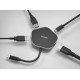 D-Link DUB-M420 laptop dock/port replicator Wired Thunderbolt 3 Aluminium, Black