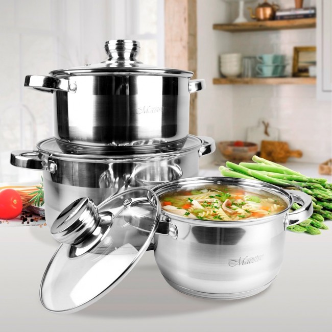 Maestro MR-2220-6L A set of pots of 6 elements Maestro MR-2220-6L A set of pots of 6 elements