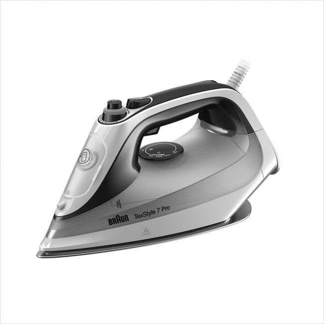 Braun TexStyle 7 Pro SI7149WB Dry & Steam iron EloxalPlus soleplate 2900 W Black, White