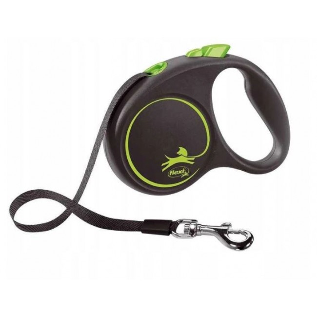FLEXI Black Design S - retractable leash - 5 m