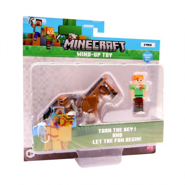 MINECRAFT S2 3D WIND-UP TOY - ALEX & HORSE MINECRAFT S2 3D WIND-UP TOY - ALEX & HORSE