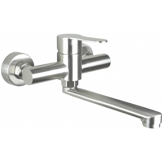 Wall-mounted washbasin mixer