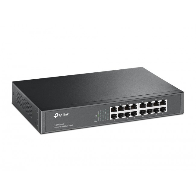 TP-Link TL-SF1016DS network switch Unmanaged Fast Ethernet (10/100) 1U Black