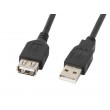 Lanberg CA-USBE-10CC-0030-BK USB cable USB 2.0 3 m USB A Black Lanberg CA-USBE-10CC-0030-BK USB cable USB 2.0 3 m USB A Black