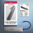 AXAGON HMC-7HX2 USB Hub, 2x USB-A, 1x USB-C