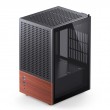 Jonsbo T6 PC Case, Mini-Tower, Mini-ITX, Tempered Glass, Wood, black