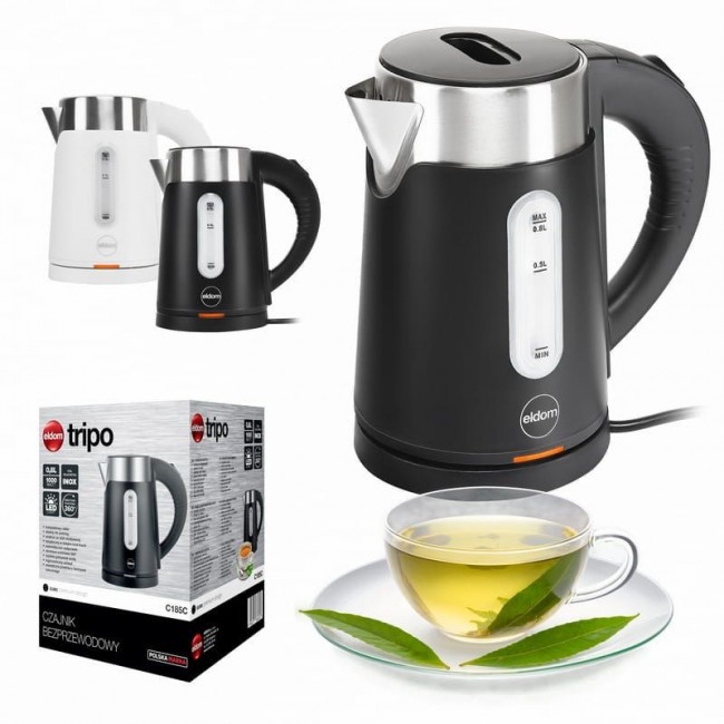 ELDOM C185 C TRIPO CORDLESS KETTLE 0.8 L 1000 W BLACK ELDOM C185 C TRIPO CORDLESS KETTLE 0.8 L 1000 W BLACK