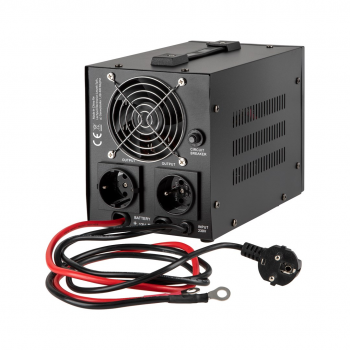 KEMOT PROsinus-500 emergency power supply unit inverter with a pure sine wave output and 12V charging function, 230V, 500VA/300W black