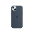 Apple iPhone 15 Plus Silicone Case with MagSafe - Storm Blue Apple iPhone 15 Plus Silicone Case with MagSafe - Storm Blue