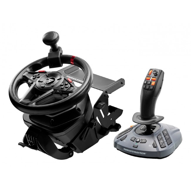 Thrustmaster T128 SimTask Farming Pack Black USB Steering wheel + pedals + shifter Analogue / Digital PC, PlayStation 4, PlayStation 5