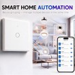 Qoltec 52715 Smart Touch 1-Gang Light Switch | Wi-Fi | Timer | Tuya | Smart Life | Tempered Glass | White