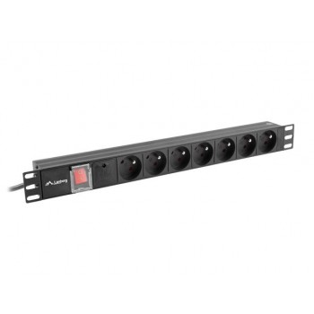 LANBERG PDU RACK POWER STRIP (1U,16A,7X 230V,2M)