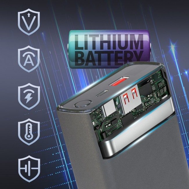 Extralink Powerbank EPB-126 20000mAh Silver Power bank, 45W PD, USB-C Extralink Powerbank EPB-126 20000mAh Silver Power bank, 45W PD, USB-C