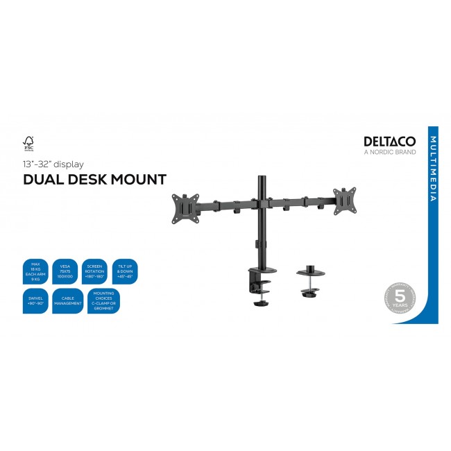 Deltaco ARM-0300-B TV mount/stand 81.3 cm (32