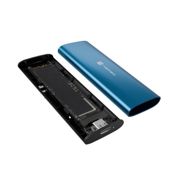 NATEC RHINO M.2 NVME LITE EXTERNAL SSD ENCLOSURE USB-C 3.2 GEN 2 HORIZON BLUE